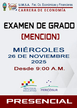📌 EXAMEN DE GRADO PRESENCIAL 2025 - MENCIÓN - MIÉRCOLES 26 DE NOVIEMBRE 2025