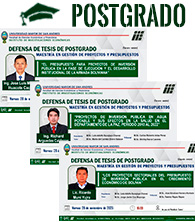 📍DEFENSA DE TESIS DE MAESTRÍA: 👨‍🏫 Ing. Huacote Cachi, 👨‍🏫 Ing. Arguedas Calderon y 👨‍🏫 Lic. Muni Yujra