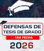 📍ACTO PÚBLICO DE DEFENSAS DE TESIS DE GRADO (1ra fecha 2026 complementación) 📅 JUEVES 26 DE MARZO 2026