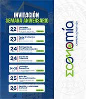 SEMANA ANIVERSARIO DE LA CARRERA DE ECONOMÍA (22 al 26 de SEPTIEMBRE)