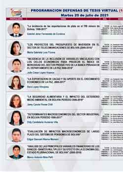 👨‍💼👩‍💼 DEFENSA DE TESIS DE GRADO VIRTUAL (MARTES correspondiente a la 1ra Fecha)