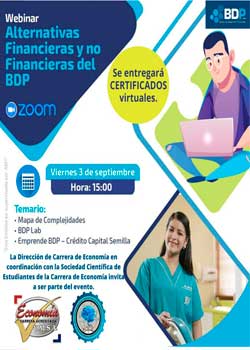 ✅ Webinar “ALTERNATIVAS FINANCIERAS Y NO FINANCIERAS” del Banco de Desarrollo Productivo