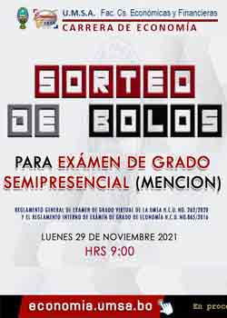 📍 SORTEO DE BOLOS SEMIPRESENCIAL PARA EXAMEN DE GRADO (MENCION)