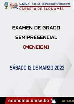 EXAMEN DE GRADO SEMIPRESENCIAL 2022 - MENCION - SÁBADO 12 DE MARZO