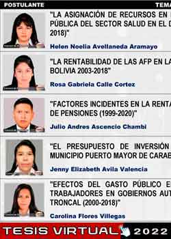 ✅ DEFENSA DE TESIS DE GRADO SEMIPRESENCIAL 2022 (MARTES 15 DE MARZO )