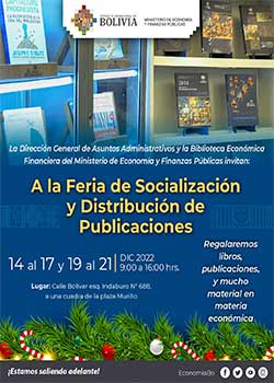 14 AL 21 DE DICIEMBRE 📌 Feria de Socialización y Distribución de Publicaciones Gestión 2022