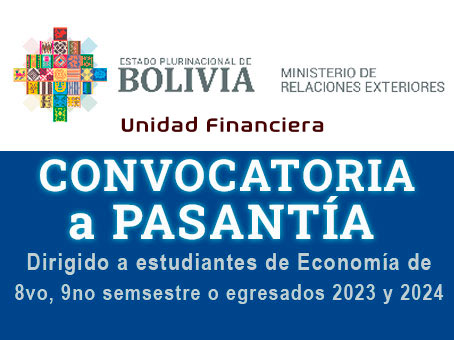 📌 CONVOCATORIA PARA LA REALIZACIÓN DE PASANTÍA EN EL MINISTERIO DE RELACIONES EXTERIORES (Unidad Financiera)