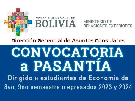 📌 CONVOCATORIA PARA LA REALIZACIÓN DE PASANTÍA EN EL MINISTERIO DE RELACIONES EXTERIORES (Dirección General de Asuntos Consulares) : 6 meses