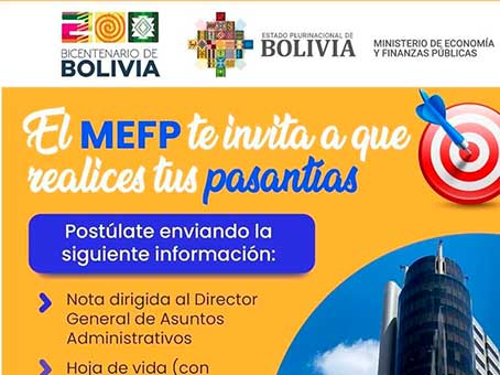 📌 REQUERIMIENTO DE PASANTES PARA EL VICEMINISTERIO DE PENSIONES Y SERVICIOS FINANCIEROS