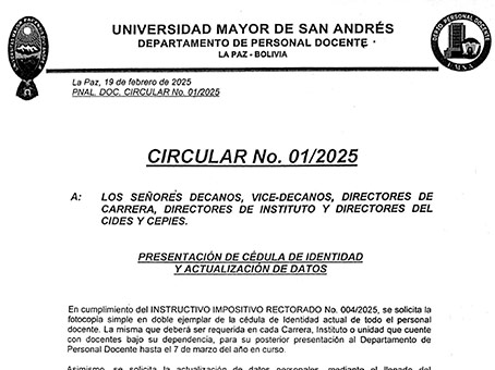 🛑 PRESENTACIÓN DE CÉDULA DE IDENTIDAD Y ACTUALIZACIÓN DE DATOS