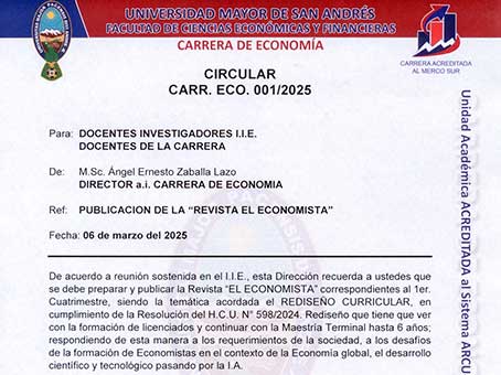 📗 PUBLICACIÓN DE LA "REVISTA EL ECONOMISTA"
