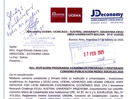 INVITACIÓN A PROGRAMAS ACADÉMICOS PREGRADO Y POSTGRADO (CONVENIO-PUBLICACIÓN REDES SOCIALES 2025)