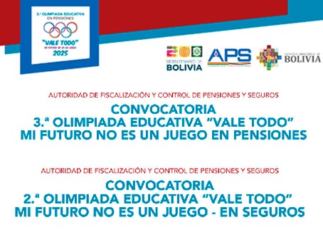 CONVOCATORIA: OLIMPIADA EDUCATIVA “VALE TODO” MI FUTURO NO ES UN JUEGO en (Pensiones ó Seguros)