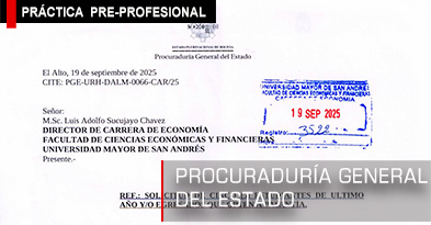 REQUERIMIENTO DE CINCO (5) ESTUDIANTES DE 8vo, 9no SEMESTRE y/o EGRESADOS