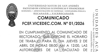 📢 COMUNICADO FCEF.VICEDEC.COM. N°01/2026