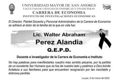 ◼️ Lic. Walter Abraham Perez Alandia Q.E.P.D.