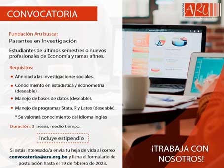 📌CONVOCATORIA PARA PASANTÍA EN INVESTIGACIÓN