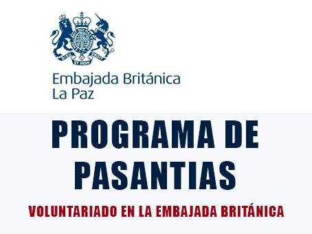 PROGRAMA DE PASANTIAS / VOLUNTARIADO EN LA EMBAJADA BRITÁNICA